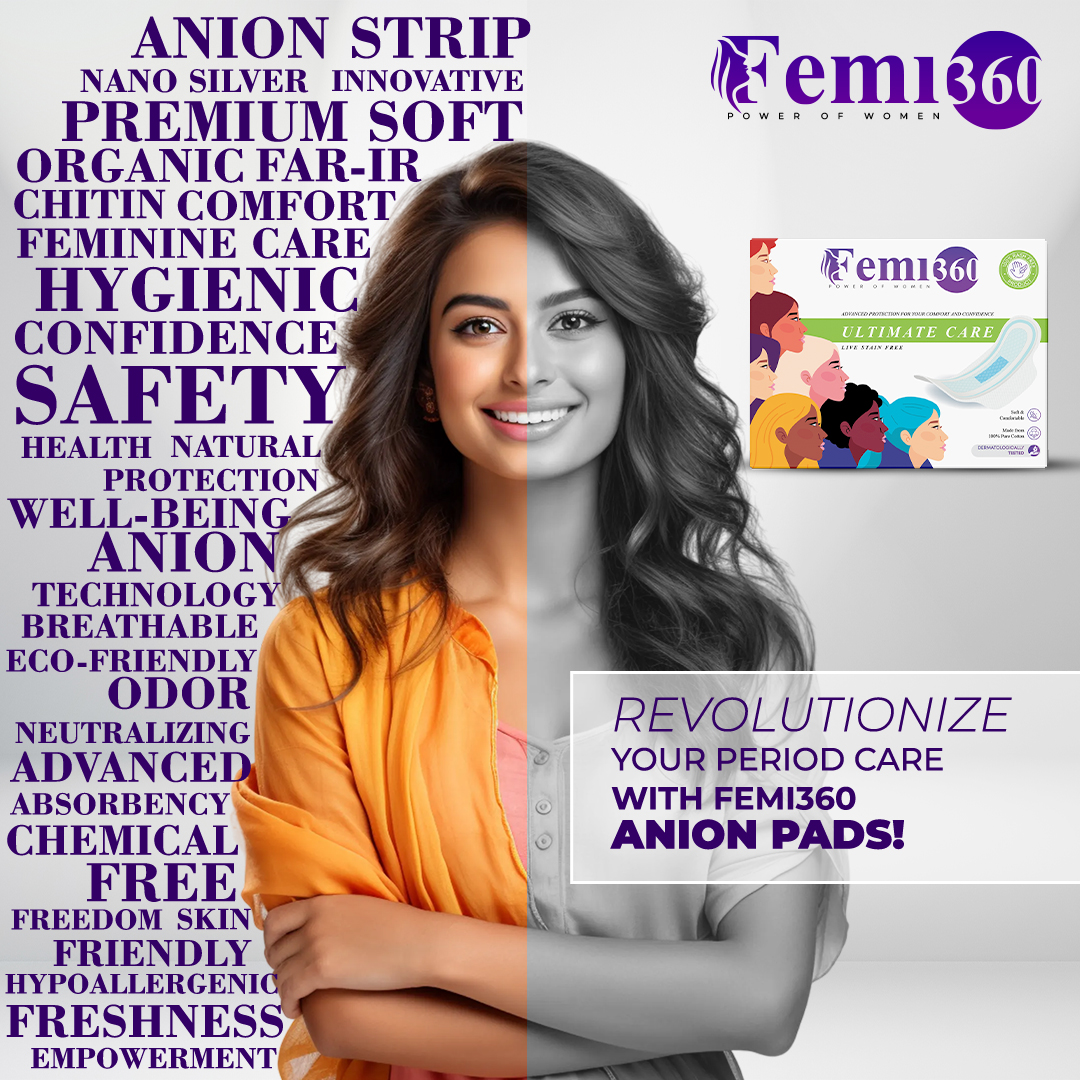 FEMI360 campaign - anion pads for modern women